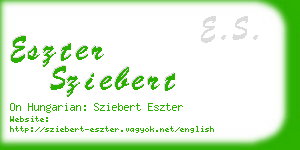 eszter sziebert business card